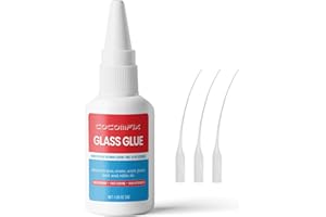 Cocomfix Glass Glue, 30g Glass Glue Clear Repair Heavy Duty, Super Instant and Waterproof Acrylic Glue for Plexiglass Clear for Bonding Glass, Acrylic, Mirror, Crystal and More