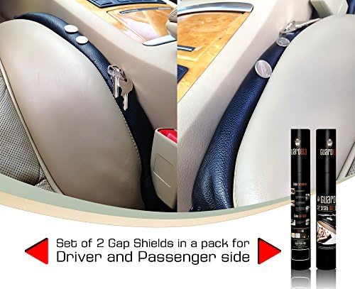 GUARDELA - Car Seat GAP SHIELD – Interior Accessories Gap Filler - Stop Items Drop - Wedge That Guards the Space Between Armrest Console and Chair Cushion – Block Items From Falling Into the Gap. SAVE Money and Time! No More Lost Items While Driving or In Line! Keeps You Safe and Sane! Saves Your Time and Could Save Your Life! 100% MONEY-BACK GUARANTEE!