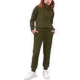 Arshiner Girls 2 Piece Outfits Sweatsuit Set Half Zip Lapel Collar Long Sleeve Sweatshirt Sweatpant Tracksuit Sets