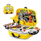 SainSmart Jr.. Kids Tool Set 31 PCS, Little Engineer Pretend Toolbox Construction Tools, Role Play Engineer Workshop Tool Kit Play Tool for Preschoolers Kids