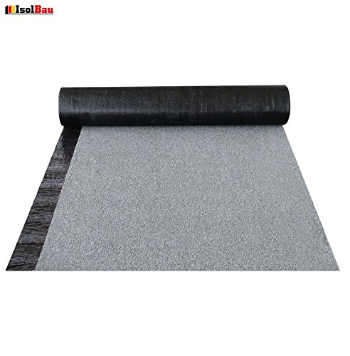 Isolbau Schweißbahn V60 S4 beschiefert - Bitumenbahn mit Glasvlies-Einlage zur Dachabdichtung - Grau, 7 x 5 m² Rolle – Bild 5
