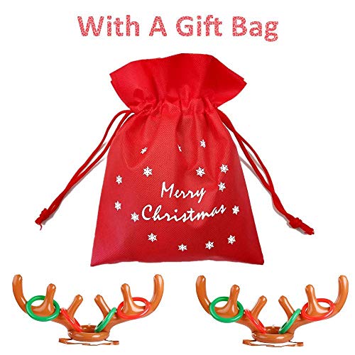 heytech Inflatable Reindeer, 2 Pack Inflatable Reindeer Antler Ring Toss Game for Christmas Party (2 - //coolthings.us