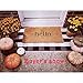 Homcomoda Buffalo Plaid Runner Rug Checkered Cotton Door Mat Hand Woven Washable Plaid Carpet Rug Runner for Hallway Front Door Farmhouse Kitchen Living Room Bedroom-24”x35(Plaid, Black and White)