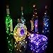 LXS Bottle String Lights Indoor,6PCS Battery Operated 2.3ft 15 LEDs Silver Wire Vase Fairy Lights for Graduation Party Favors Rustic Wedding Outdoor Outside Bedroom and Table Decoration(6 Colors)