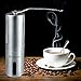 Manual Coffee Grinder - Conical Ceramic Burr Mill, Stainless Steel Hand Burr Coffee Grinder by DIMESHY with Travel Bag
