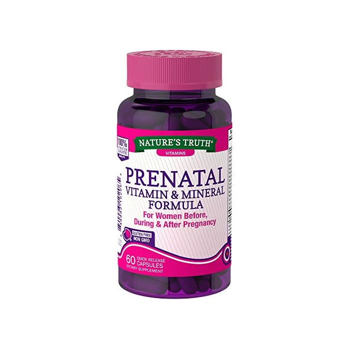 Nature's Truth Prenatal Vitamin and Mineral Formula Capsules, 60 Count