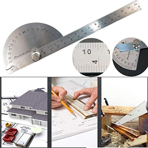 GD GmgodAngle Finder Swing Arm Protractor 0-180 Degrees Stainless Steel Goniometer Ruler (C)