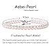 Aobei Pearl Cultured Freshwater Pearls Anklet 9 to 10 Inch White Pearl Beaded Jewelry with Lobster Clasp for Women