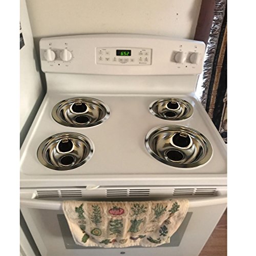 Bestong 4pack Gas Stove Burner Covers Stainless Steel Reflector Bowls