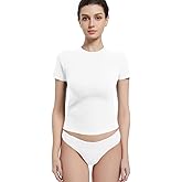 Abonlen Crewneck Short Sleeve T Shirts for Women Fitted Basic TeesY2k Going Out Tops