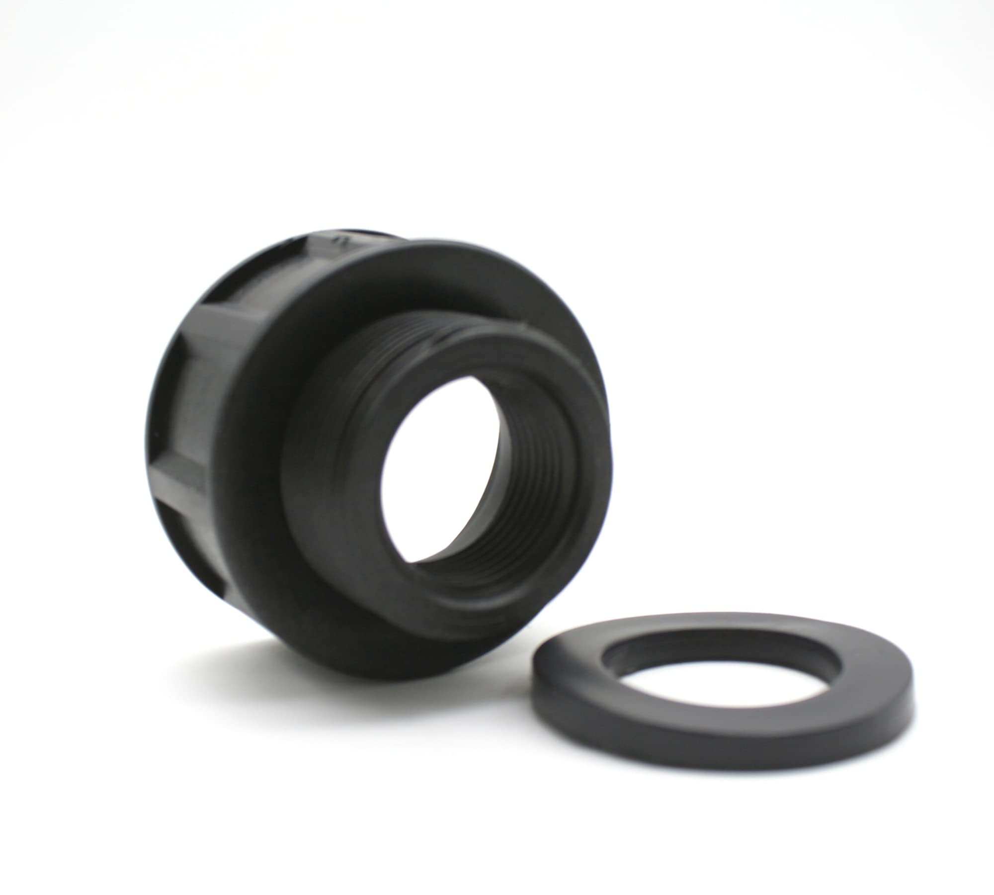 DOJA Barcelona Universal barrel adapter, double thread outside and inside, universal reducer, diameter 1 inch - 3/4 inch, plastic tank adapter for petrol tank, rain barrel 1000 litres, garden tap