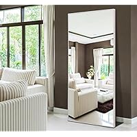 Hans&Alice Full Length Bedroom Floor Leaner Mirror,Free Standing Dressing Mirror 65"x24"