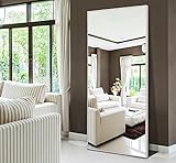 Hans&Alice Full Length Bedroom Floor Leaner Mirror,Free Standing Dressing Mirror 65