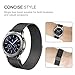 Fintie Galaxy Watch 46mm / Gear S3 Frontier Classic Band [Small], 22mm Milanese Loop Stainless Steel Replacement Smartwatch Bracelet Wrist Strap with [Unique Magnet Lock] for Women Men, Black
