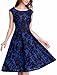 Noctflos Women's 50s Vintage Cocktail A-Line Dress Floral Lace Knee Length