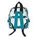 DALIX Clear Backpack Bags Smooth Plastic Transparent See Through in Teal