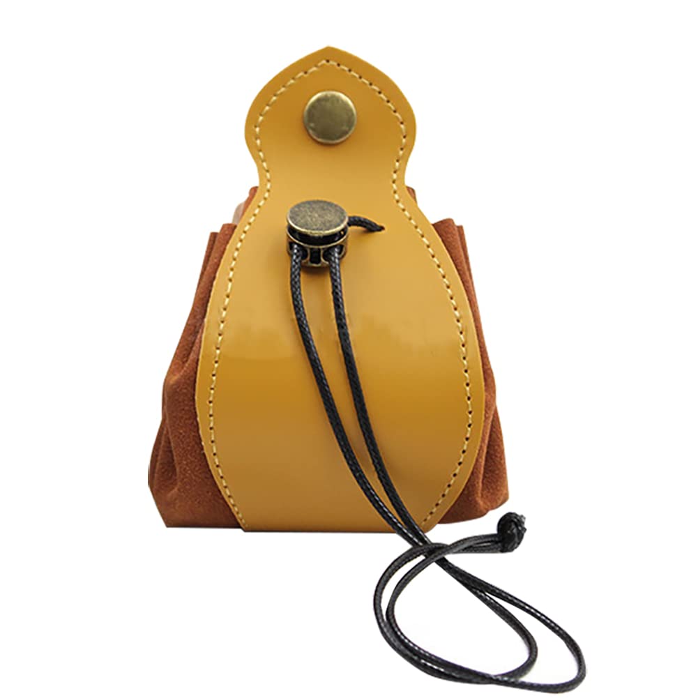 Tiardey Universal Gifts Bag - Tray Blank with Drawstring & Button Leather Dice Pouch Storage Bag for d&d Dices Jewelry Coin & Small Accessories