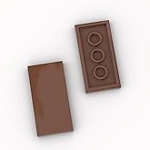 100 Piece Brown Building Tiles Bulk Assortment Pack, 2x4 Tiles Accessories for Building, Compatible with Lego Parts and Pieces