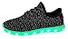 EcoCity Casual Comfortable Toddler Kids Shoes Fashion Colorful Led Light Up Sneaker for Boys Girls Breathable Slip-on Loafers (KS001B1-34)