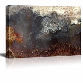Canvas Wall Art - Abstract Agate Slice Pattern - Giclee Print Gallery Wrap Modern Home Art Ready to Hang - 12" x 18"