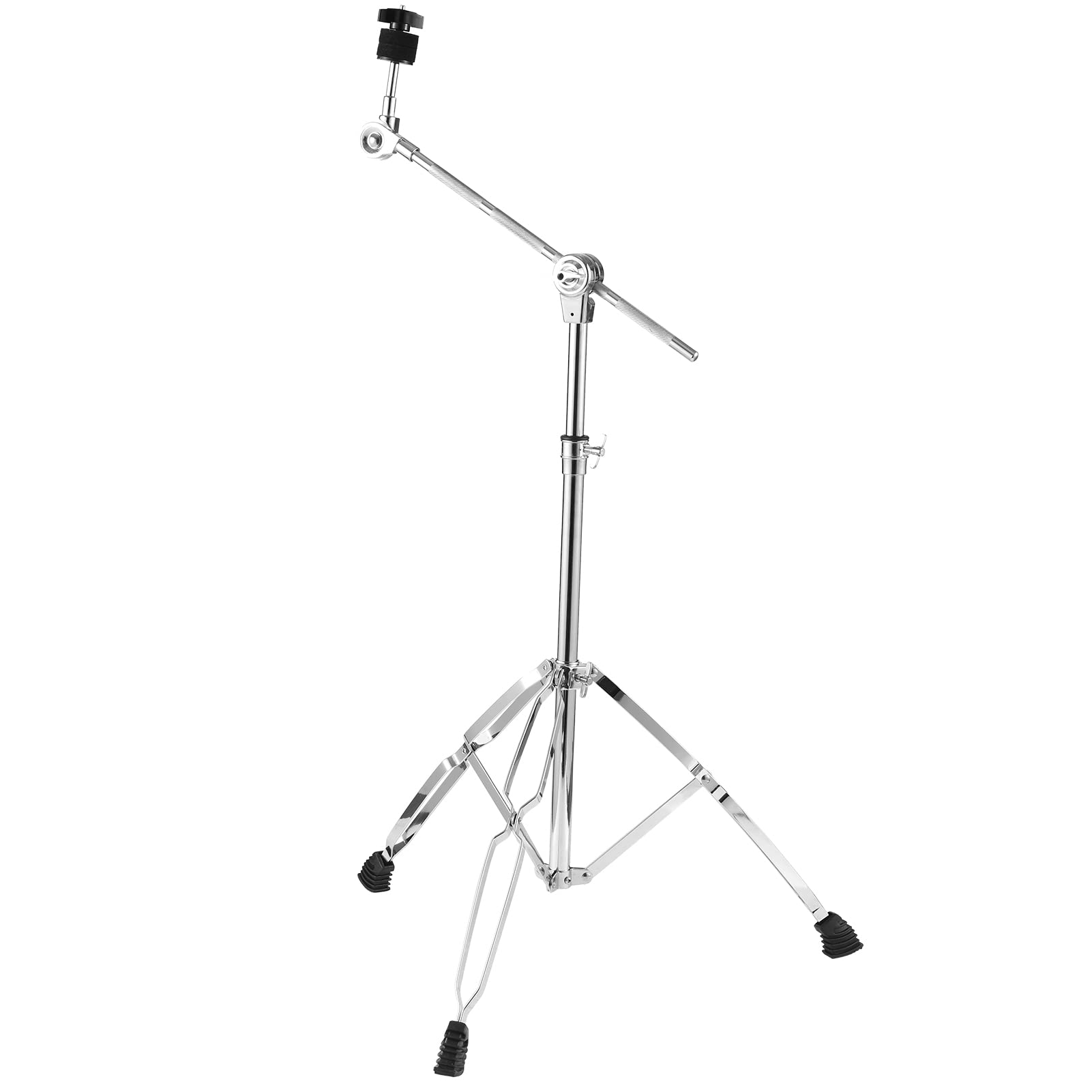 Sunydog Cymbal Stand Straight & Cymbal Boom Stand Double Braced Legs Height & Angle Adjustable Drum-kit Cymbal Support Rack Heavy Duty Boom/Straight Combo with Rubber Feet