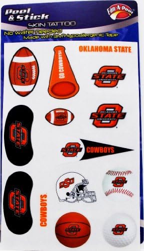 Oklahoma State Cowboys OSU Set of 14 Assorted Peel &amp; Stick Skin Tattoos