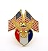 USA Flags Gold Eagle Red White And Blue Shield Patriotic Lapel Hat Pin PPM631