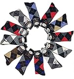 LM Mens Cotton Dress Socks (12 Pack) (Argyle)