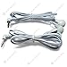 TENS Lead Wires Replacement Electrode Wires/Cables- Jack 3.5mm with TWO 3.5mm Snap Connectors (2pcs/pack)