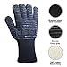 Oven Gloves 932°F Extreme Heat Resistant (Cooking, BBQ, Grilling, Fireplace) with Double Layers Silicone Coating, 14