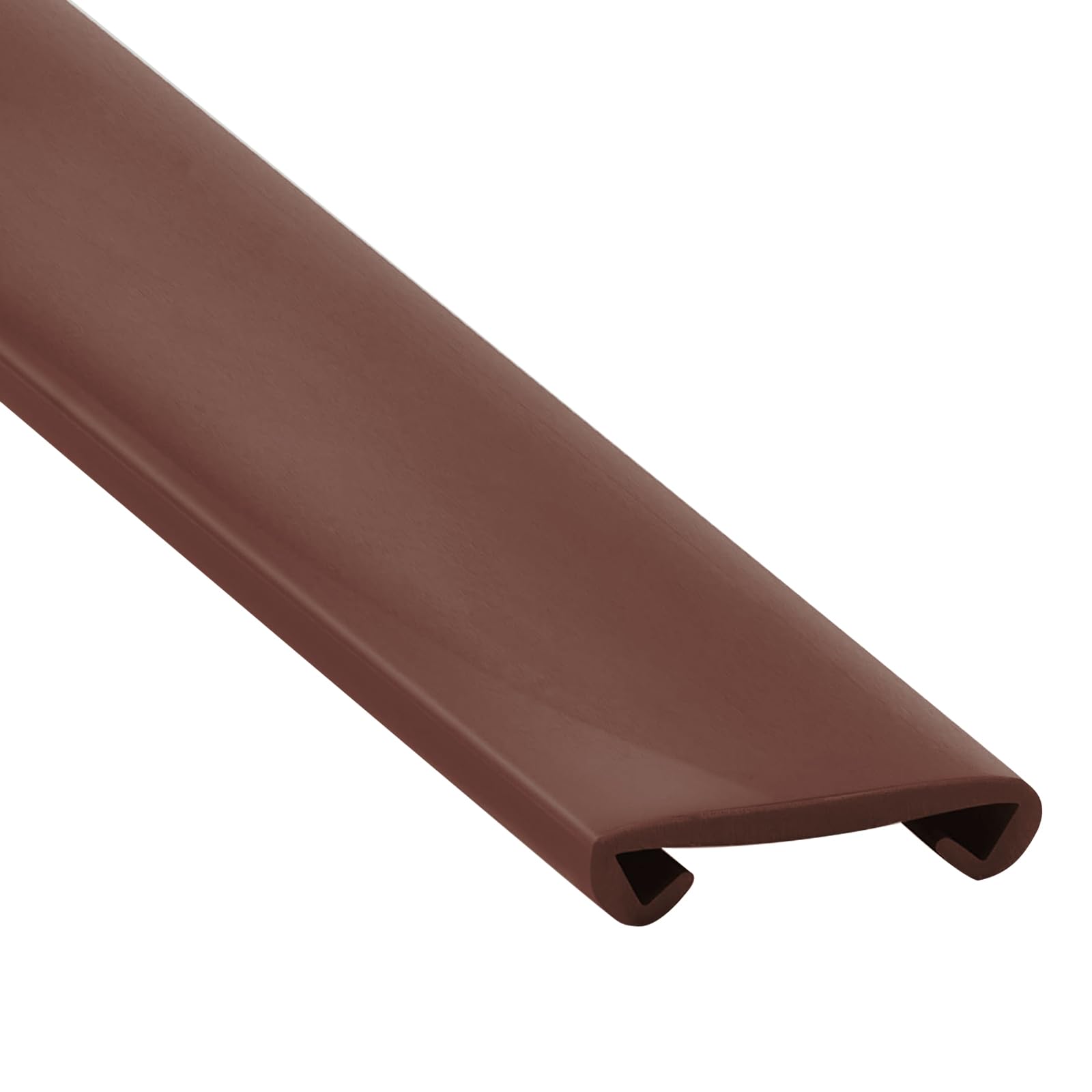 2m-5m PVC Plastic Handrail 40x8 mm Staircase Handrail Profile for Stair Railing Rubber (Brown 2m)
