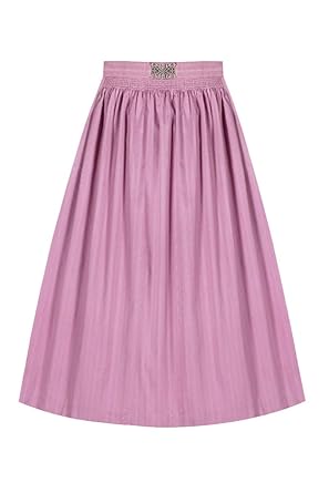 Moser Dirndlschürze midi 70er Altrosa Gemustert Claudia 007393, mit Schürzenschließe, Baumwolle, Länge ca.70cm