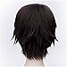 Flovex Short Straight Anime Cosplay Wigs Natural Sexy Costume Party Daily Hair (Dark Brown)