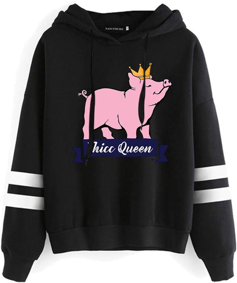 bling bling beauty Women's Funny Shane Dawson Oh My God Pig Hoodie Sweatshirt T-Shirt Pullover Tops