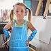 NUOLUX Kids Painting Aprons Waterproof Art Apron with Oversleeves, 2Pcs