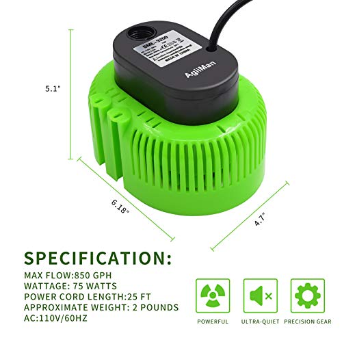 AgiiMan Pool Cover Pump Above Ground Submersible Water Sump Inground