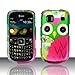 For AT&T ZTE Z431 Prepaid GoPhone Rubberized HARD Case Phone Cover - Pink Owl