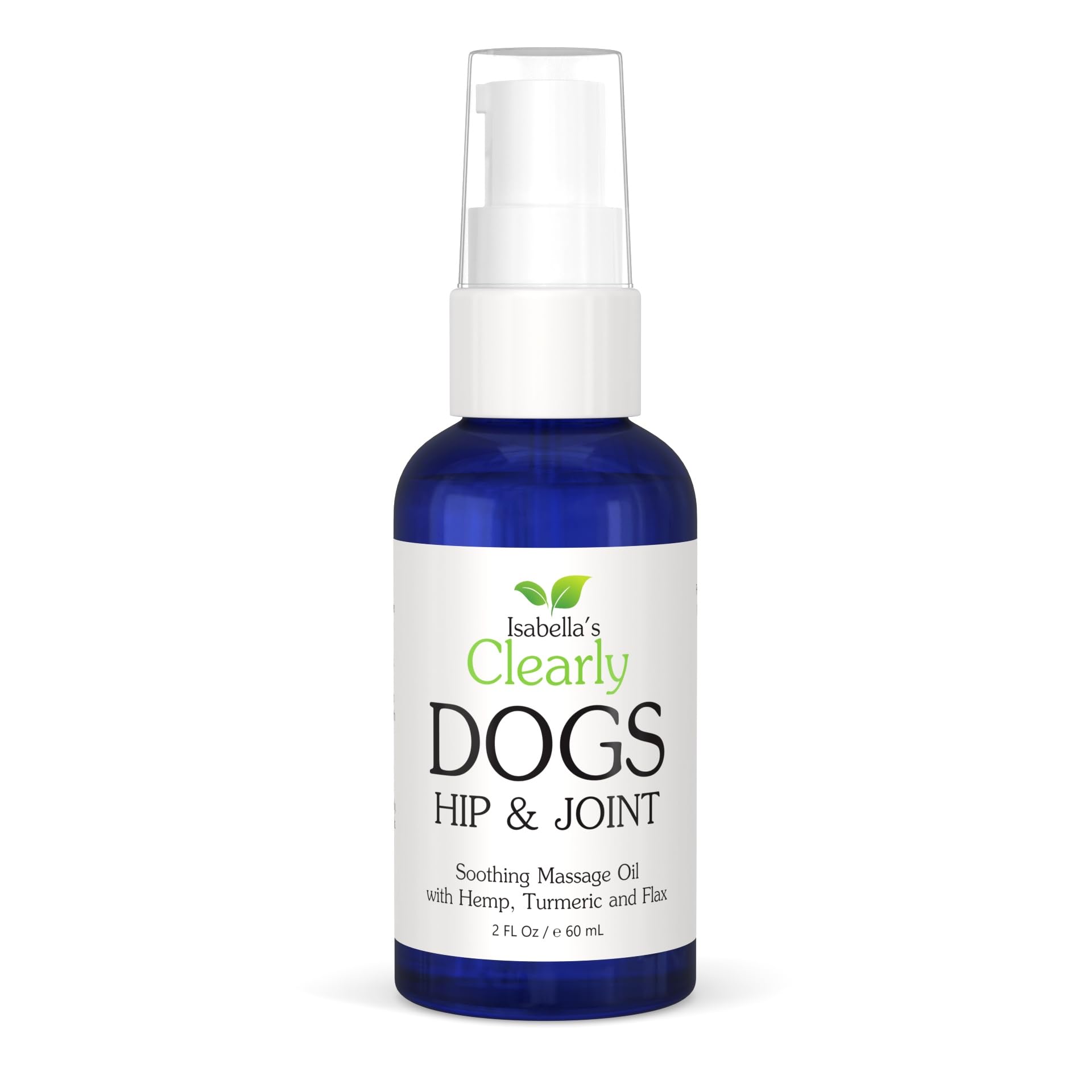 Isabella's Clearly HIP & JOINT Massage Oil for DOGS with Flax Seed, Turmeric | Support Mobility, Ease Muscle Tension, Reduce Inflammation and Discomfort | Vegan Pet Product Made in the USA