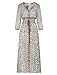 R.Vivimos Women 3/4 Sleeve Print See Through Summer Long Dresses