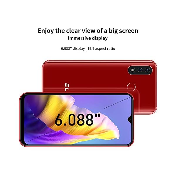 Mobile-PhoneEL-D60-PRO-4G-Smartphone-SIM-Free-Phones-Unlocked-Android-10-Phone-with-61-inches-Waterdrop-Screen4000mAh3GB32GB128GB-Extenstion-13MP-Triple-Camera-Face-IDFingerprint-Red EL 4G Mobile Phones SIM Free Unlocked Smartphones D60 PRO 6.1 Inch Android 10 3GB RAM 32GB ROM / 128GB Extension 13MP…