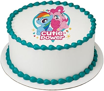 Amazon Com My Little Pony Cutie Power Licensed Edible 8 Round