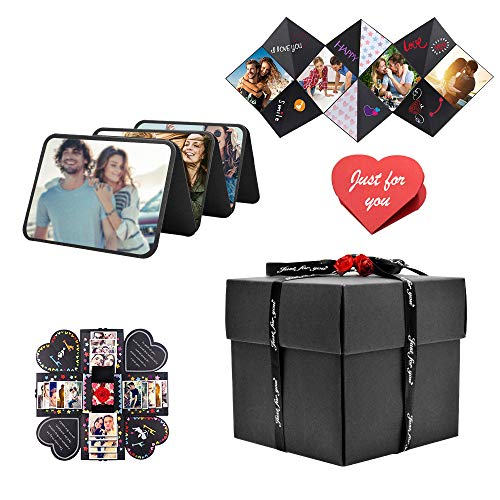 Diy Surprise Box Creative Birthday Gift Explosion Photo Album For Valentine Day Girlfriend Boyfriend Mother S Day Anniversary Gift With Tape Theme Sticker Amazon In Home Kitchen