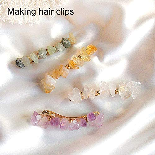 Rayocon Natural Crystal Chips Irregular Stone Beads Kit with Metal Beading Wire and Elastic String for Jewelry Making… - Afbeelding 4