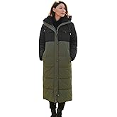 NUTEXROL Women's Winter Long Down Parka Jackets Warm Thickened Hooded Maxi Quilted Puffer Coat