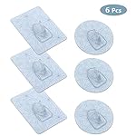 Wall Hooks, Onete Damage Free Hanging for Bathroom Kitchen, Heavy duty, Transparent(6 packs)