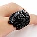 COPAUL Jewelry Punk Rock Men's Stainless Steel Rings, Lion Style,Black Color,Size10