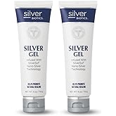Silver Biotics First Aid Healing & Soothing Gel | Advanced SilverSol Technology | Amazing for Healing Skin from Scars, Burns, Wounds, Blemishes & More | 20ppm | 4 Oz (Pack of 2)