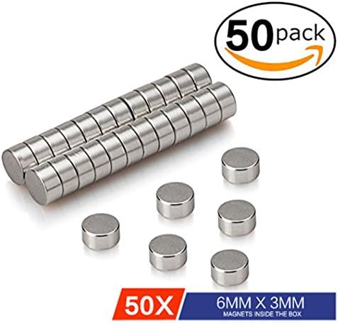 Multi-Use Round Refrigerator Fridge Magnets Office Magnets DIY Art and Craft Magnets Dry Erase Board Magnets Whiteboard Bulletin Boards Map Magnets Magnetic Pins • 50Pcs Durable Magnets