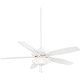 Minka-Aire F522L-WH Mojo 52 Inch Ceiling Fan with Integrated LED Light Kit in White Finish