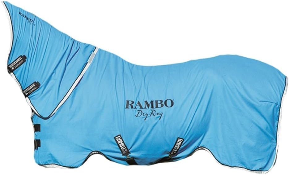 Horseware Rambo Dry Rug Supreme Blue/Black/White, GroesseM Amazon